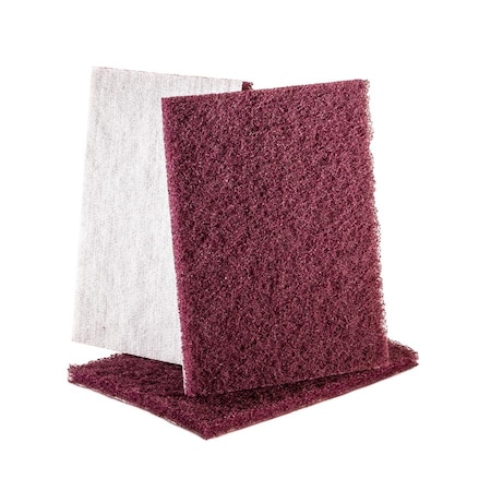 Uneeda Sanding Sheet 3 x 4 UNEELON Non-Woven pad Hook & Loop Medium (Maroon), PK25 M-178130